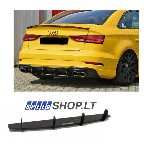 Audi S3 A3 8V galinio bamperio difuzoriaus apdaila